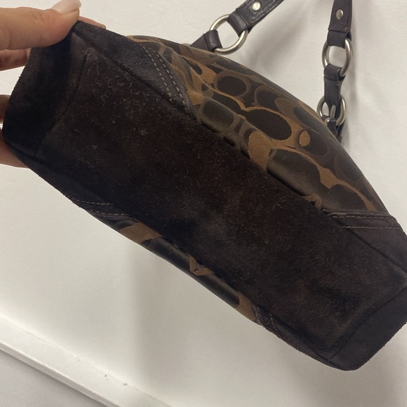 Coach suede and fabric bag - Picture 8 of 8